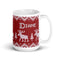 Scandinavian Moose Mug, Knitting Name Mug, Christmas Sweater Mug